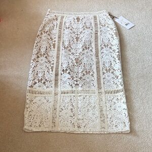 Bailey 44 Lace Midi Skirt - Cream